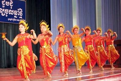 Erhaltung des Ro-bam-Tanzes der Volksgruppe der Khmer.