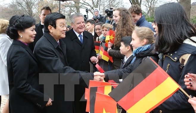 Truong Tan Sang und Joachim Gauck treffen Journalisten