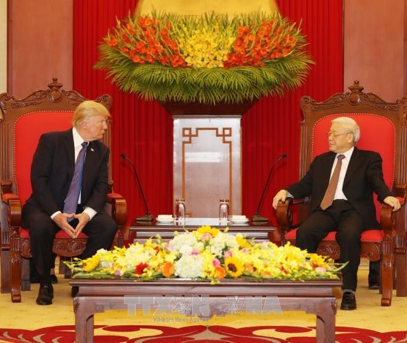 KPV-Generalsekretär Nguyen Phu Trong trifft US-Präsident Donald Trump