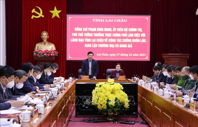 Vize-Premierminister Pham Binh Minh fordert Provinz Lai Chau zum verstärkten Marktmanagement auf