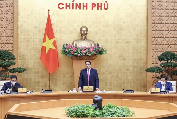Premierminister Pham Minh Chinh leitet die Regierungssitzung über Gesetzgebung