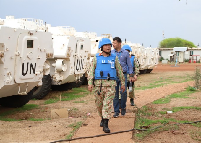 Vietnams Kampfingenieurtruppe Nr.1 in Abyei führt Feldstudie durch