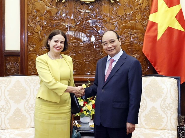 Staatspräsident Nguyen Xuan Phuc empfängt Australiens Botschafterin Robyn Mudie
