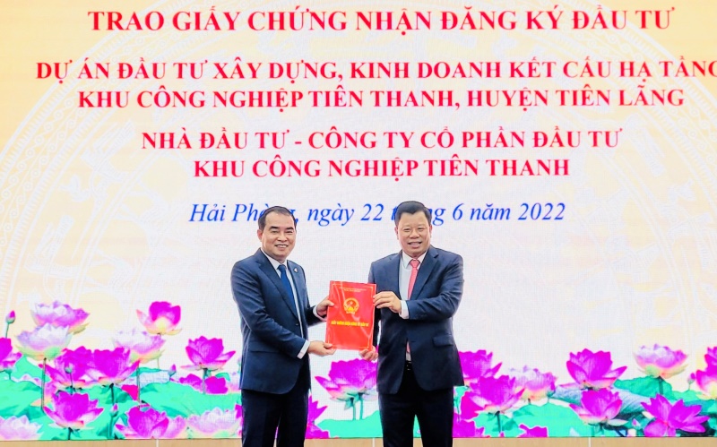 Hai Phong: Industriezone Tien Thanh mit Investitionskapital von mehr als 187 Millionen Euro wird gebaut