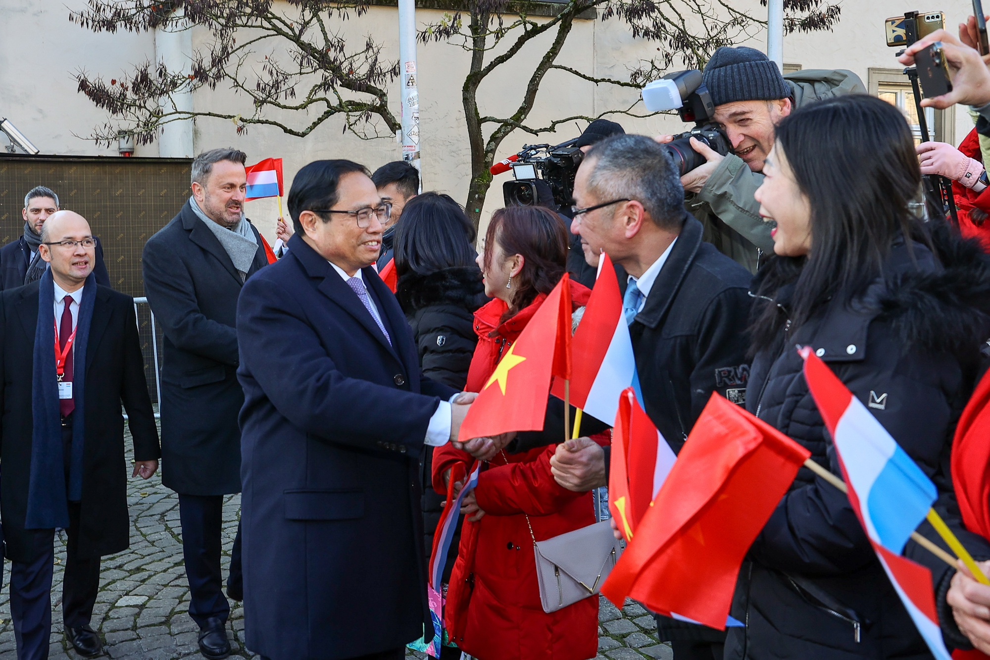 Zeremonie zum Empfang des Premierministers Pham Minh Chinh in Luxemburg