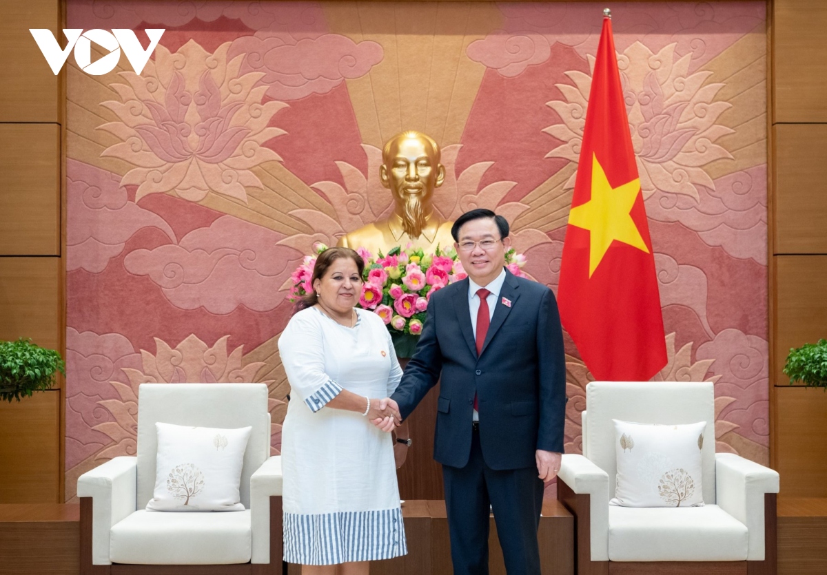 Parlamentspräsident Vuong Dinh Hue empfängt Generalsekretärin der kubanischen Frauenunion