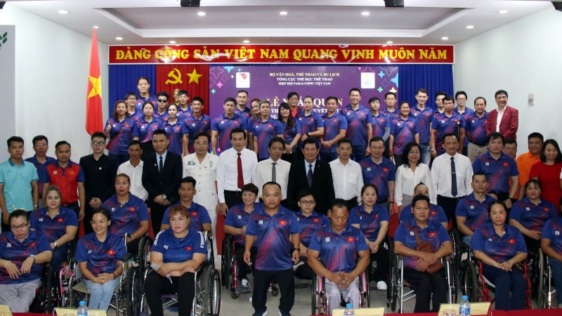 Feier zur Ermutigung vietnamesischer Behindertensportler bei ASEAN Para Games 12