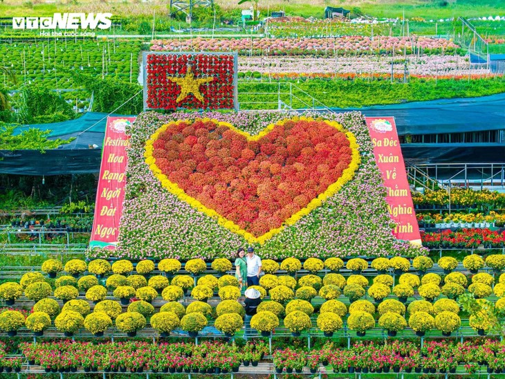 Das größte Blumenanbaugebiet des Südwestens in der Tet-Blumensaison