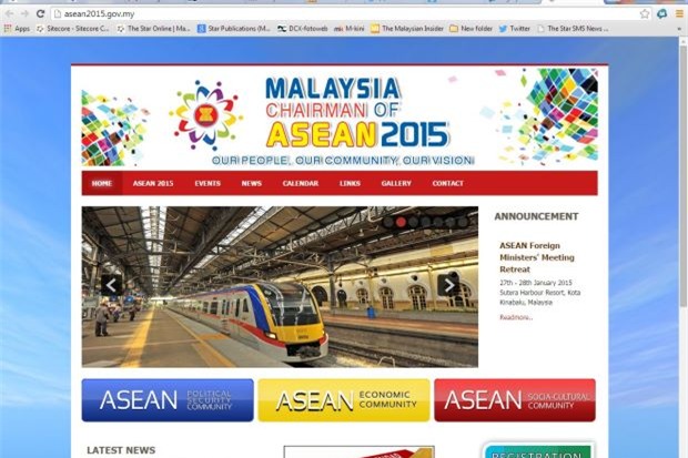 Malaysia meresmikan website ASEAN 2015