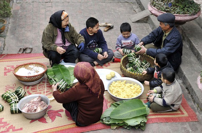 Hari Raya Tet di daerah pedesaan
