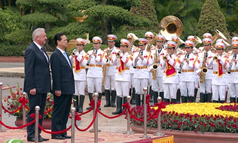 Торжественная церемония встречи премьер-министра Республики Беларусь