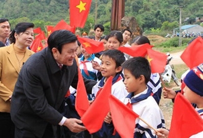 Рабочая поездка президента СРВ Чыонг Тан Шанга в провинцию Каобанг