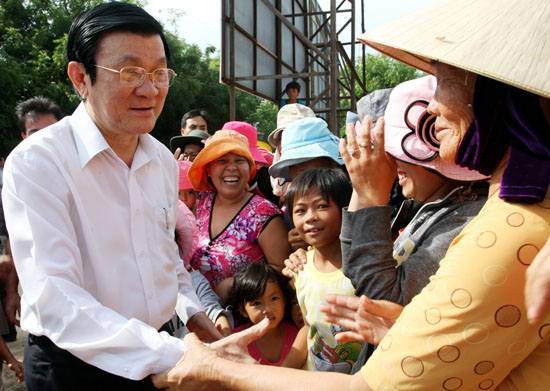 В провинцию Ниньтхуан с рабочим визитом прибыл президент Чыонг Тан Шанг