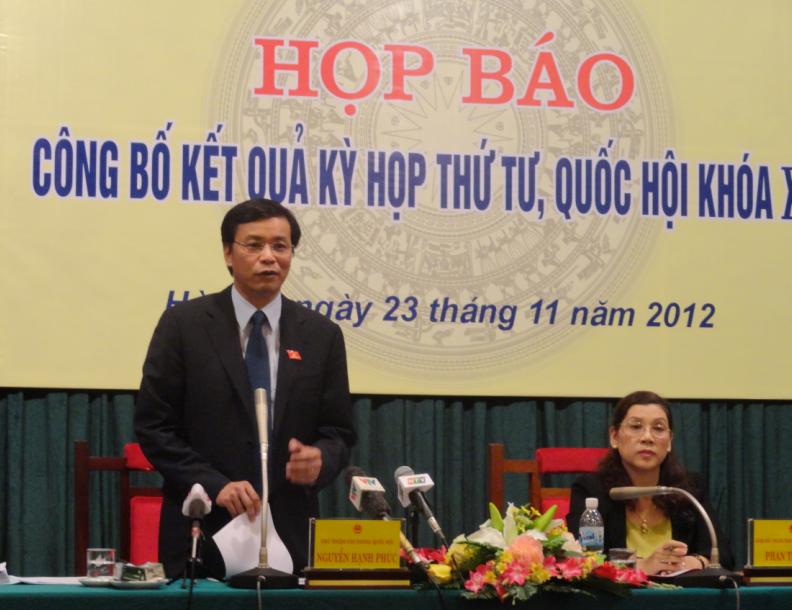 Пресс-конференция по итогам 4-й сессии Национального Собрания СРВ 13-го созыва