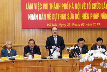 Ханой хорошо проводит сбор мнений по проекту исправленной Конституции страны