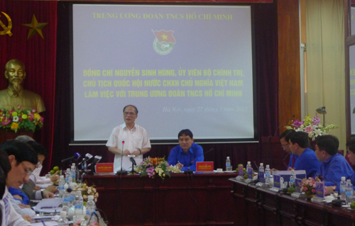 Спикер парламента провел рабочую встречу с ЦК СКМ им.Хо Ши Мина