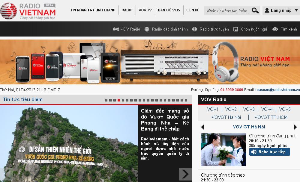 Презентация электронного информационного портала радио "Голос Вьетнама"