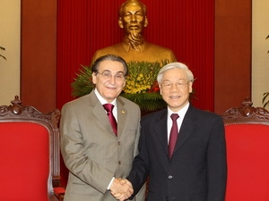 Генсек ЦК КПВ Нгуен Фу Чонг принял председателя компартии Бразилии