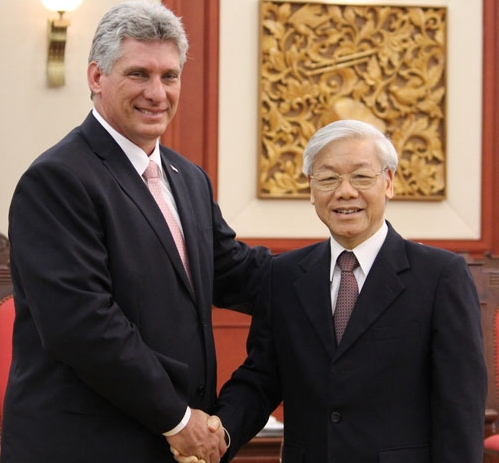 Генсек ЦК КПВ Нгуен Фу Чонг принял первого зампредседателя Госсовета Кубы