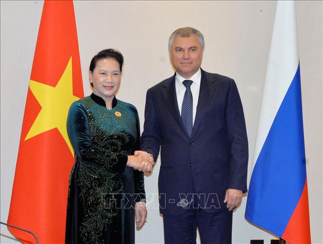 Председатель НС СРВ Нгуен Тхи Ким Нган встретилась с председателем Госдумы РФ Вячеславом Володиным