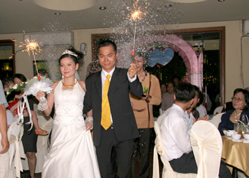 Đám cưới ở nhà hàng Việt Chay. Ảnh: VC.