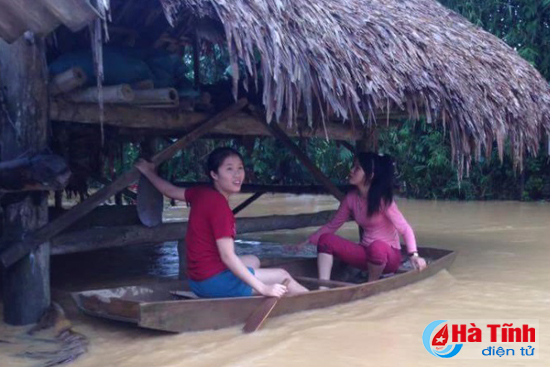 chum anh di trong ron lu huong khe