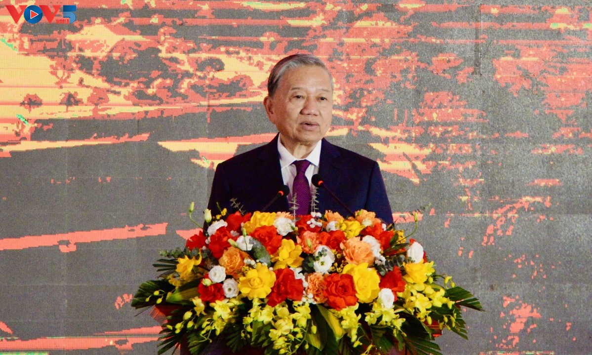 또 럼 당 서기장, 까오방성 쯔엉하 기숙형 초·중학교 기공식 참석