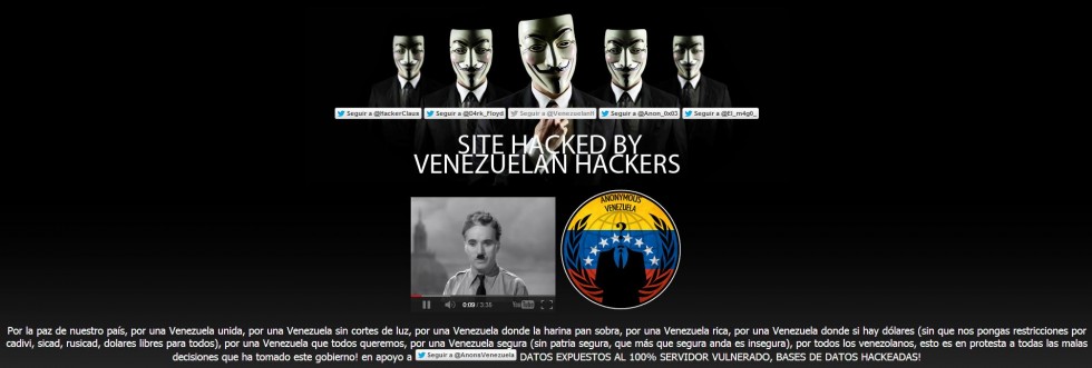 Hackers intervienen decenas de página web de Gobierno venezolano