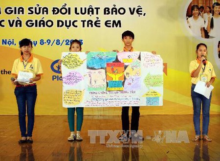Dirigentes vietnamitas consideran importantes sugerencias infantiles
