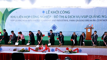 Primer ministro de Singapur asiste a ceremonia para comenzar el proyecto VSIP Quang Ngai