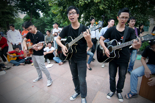 "Du ca duong pho"- banda musical callejera de Hanoi