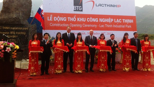 Inician construcción de zona industrial Lac Thinh en Hoa Binh