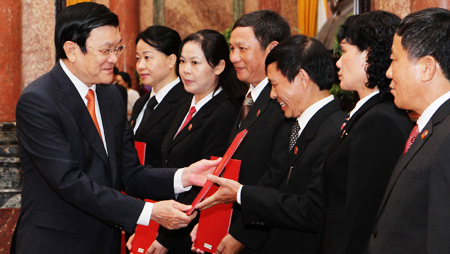 Presidente de Vietnam traza pautas en la labor jurídica en 2014