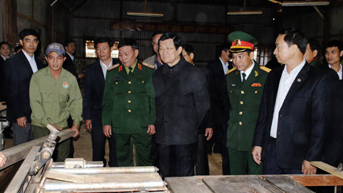 Presidente de Vietnam orienta construcción de nuevo campo en provincia de Dak Nong