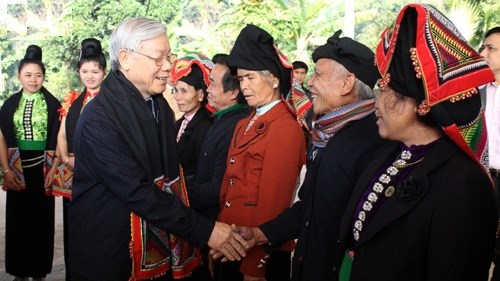 Secretario general del Partido en visita de trabajo en Son La