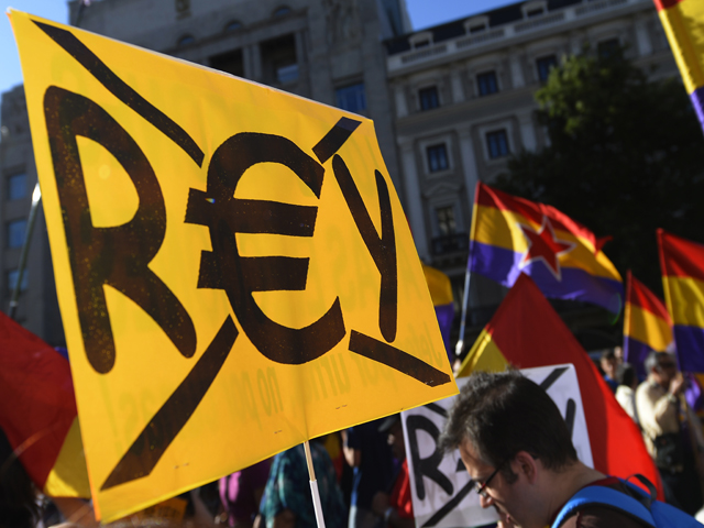 Protesta en Madrid contra monarquía española