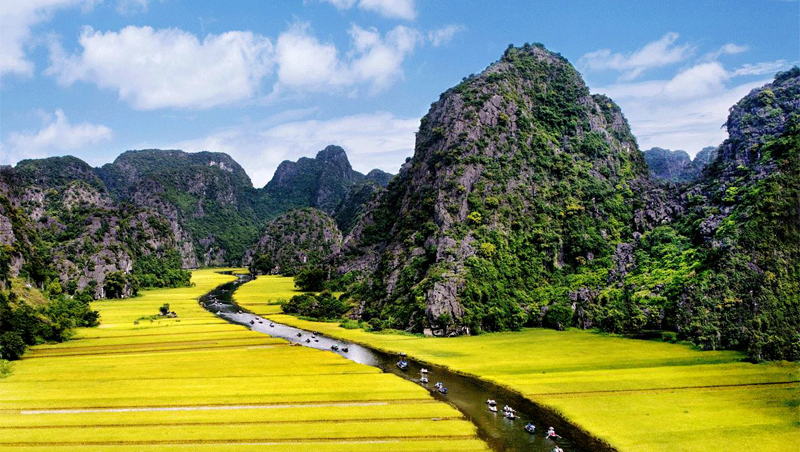 La belleza del conjunto paisajístico de Tràng An