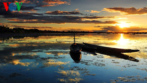 Espacio pacífico del pantano de Quang Loi