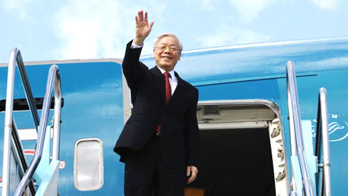 Líder partidista de Vietnam parte de Hanoi para visitar Rusia y Bielorrusia