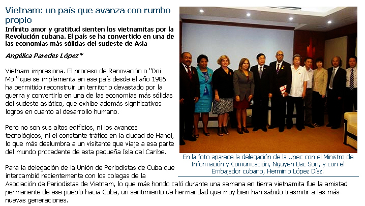 Medios de comunicación latinoamericanos aprecian logros económicos de Vietnam