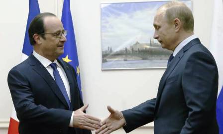 Visita de imprevisto del presidente francés a Rusia