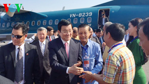Asiste presidente de Vietnam a inauguración del aeropuerto Attapeu de Laos