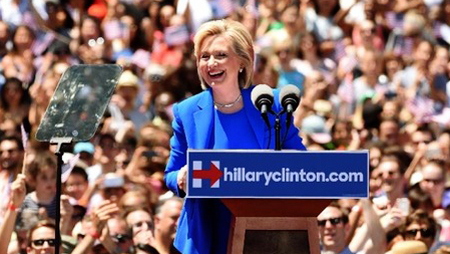 Promueve Hillary Clinton campaña electoral de 2016
