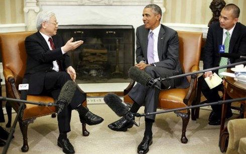 Visita del líder político vietnamita a Estados Unidos en medios internacionales