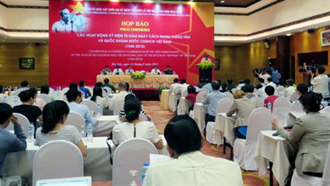 Rueda de prensa sobre aniversario 70 de Revolución de Agosto y el Día Nacional