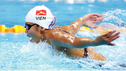 Nadadora vietnamita logra nuevo récord en los Juegos Militares Mundiales de 2015