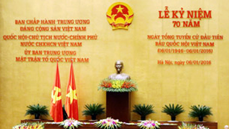 Conmemoración oficial de los 70 años de las Primeras Elecciones Parlamentarias en Vietnam