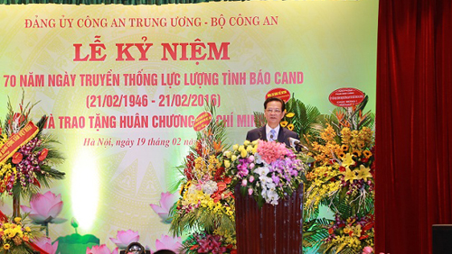 Primer ministro asiste al aniversario 70 del Servicio Secreto de Vietnam