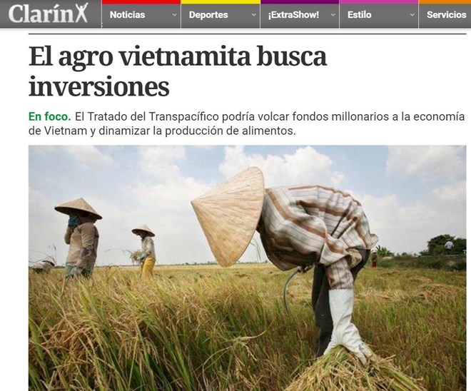 Agricultura vietnamita se beneficiará del Acuerdo de Asociación Transpacífico