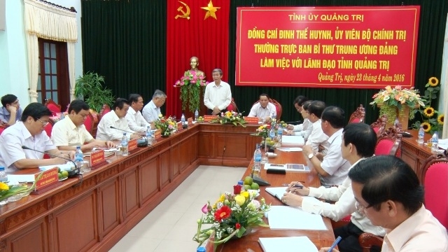 Dirigente partidista se reúne con autoridades de provincia de Quang Tri
